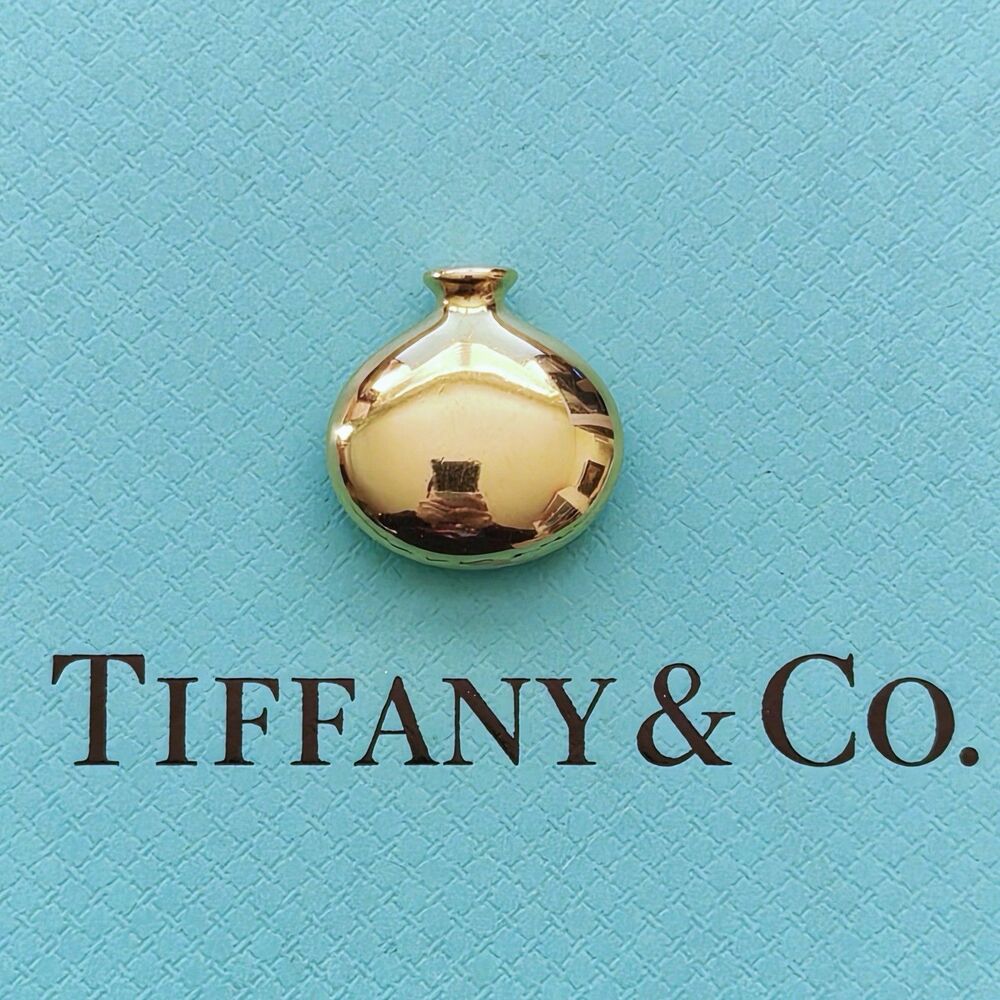 RARE Vintage Tiffany & Co. Elsa Peretti 18k Yellow Gold Bottle Vase Pendant